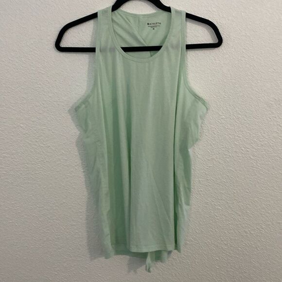 Athleta- mint green crisscross back workout tank-size medium - Picture 1 of 7